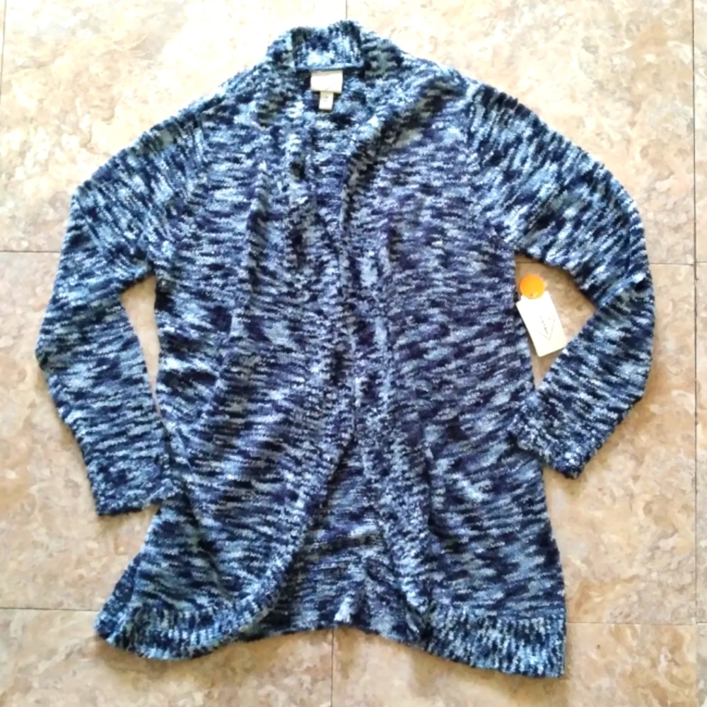 St. John's Bay Long Sleeve Open Front cardigan, size Medium